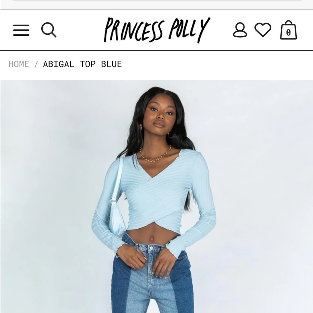 Abigail Top Blue- Princess polly size 4